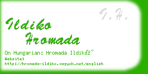 ildiko hromada business card